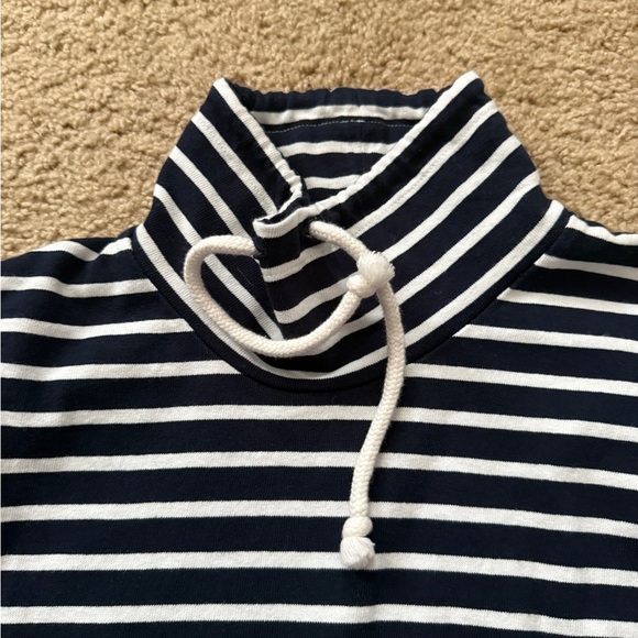 J. Crew Blue and White Turtleneck Sweater nwot - Picture 2 of 6